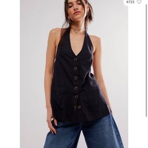 Free People Halter Top: RED